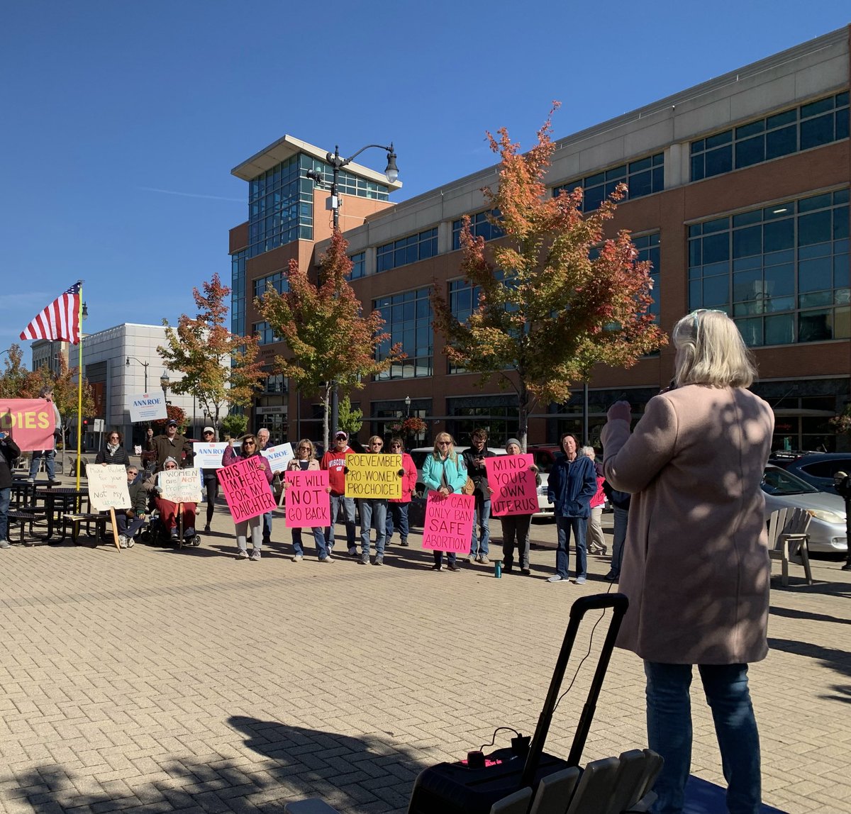 AnnRoeWi's tweet photo. Racine is fired up to make its voices heard this November. To overturn the outdated abortion ban in Wisconsin, we need to show up to the polls. I know momentum is on our side, and together we’ll reinstate reproductive freedom. https://t.co/iJThw69q7o