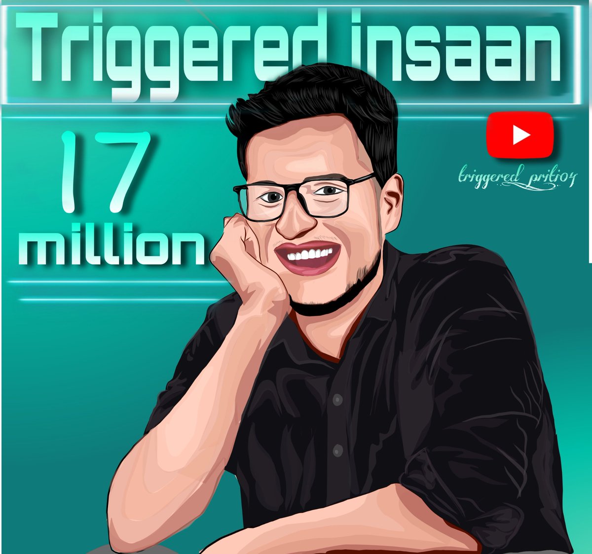 triggeredpriti's tweet photo. Happy 17 million Raju bhaiya 🥳🎊 we triggered army are really proud of you ♥️ aise hi age badte rehna, or baki apki triggered army par chor do , hum hamesha apke sath hai 😃.Ye to 17 hai abhi to 100 million baki hai 😁. Congratulations 🎉👏 @TriggeredInsaan https://t.co/1S6a0klkcA
