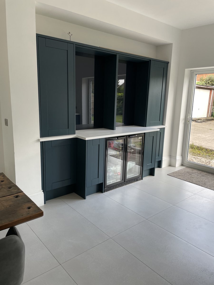Recently completed #Himacs alpine white kitchen worktops
