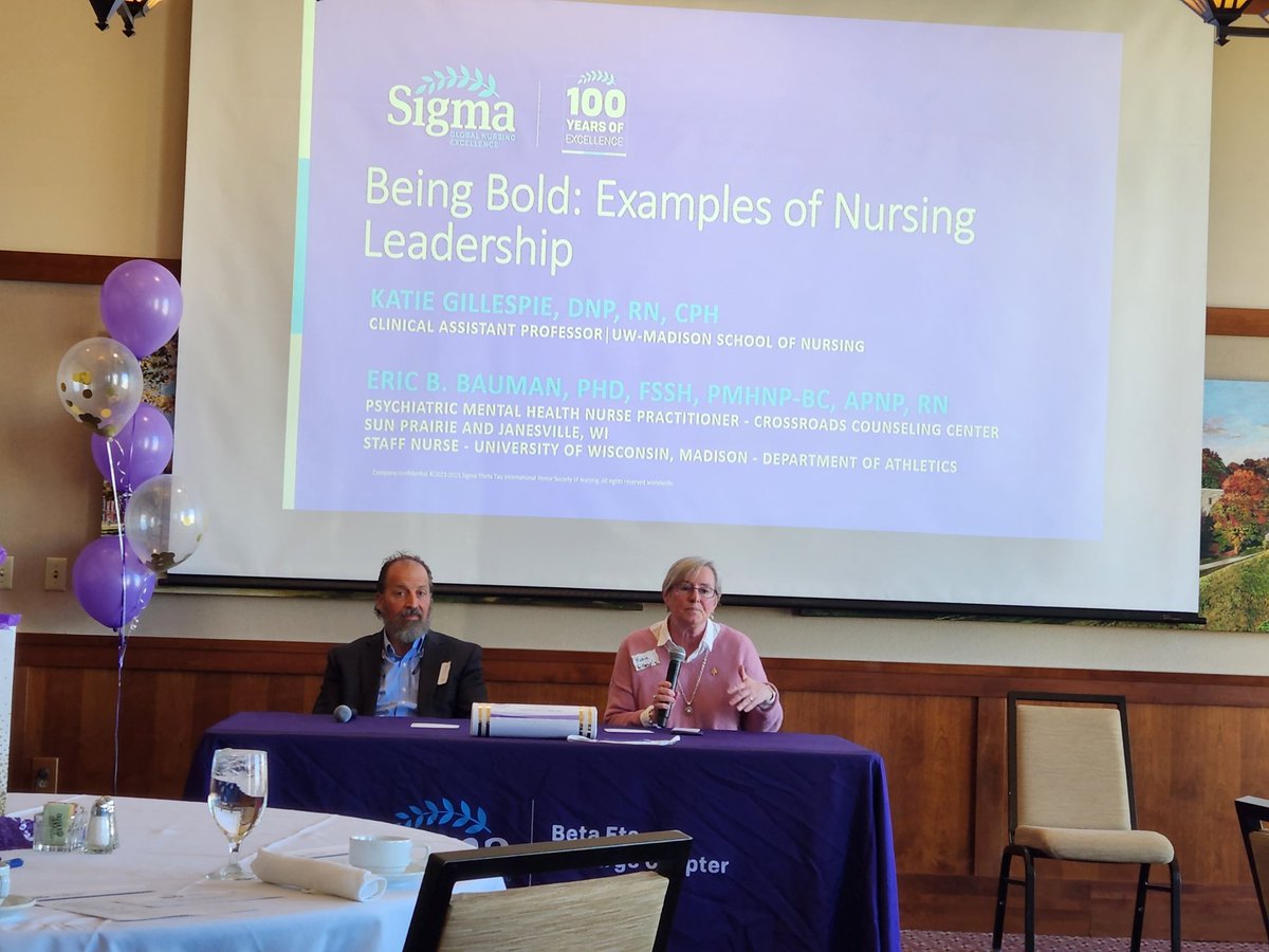 Proud to support and congratulation <a href="/SigmaNursing/">Sigma Nursing</a> Beta Eta Chapter at-large on their 50th anniversary, with <a href="/UWNursing/">UW-Madison Nursing</a> Clinical Assistant Professor Katie Gillespie sharing examples of being bold as a nurse leader.