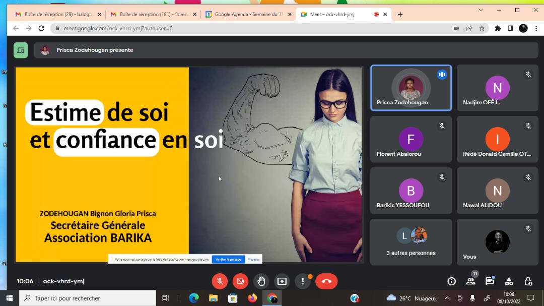 Asso_Barika's tweet photo. Tout doucement l'aventure de formation se poursuit avec nos #bénévoles.
À @Asso_Barika c'est aussi des notions de développement personnel. #estimedesoi et #confianceensoi ont été abordées en profondeur avec notre SG afin de les armer pour les défis à venir.
#lamarchecontinue ✌️ https://t.co/mKyE84bq0D