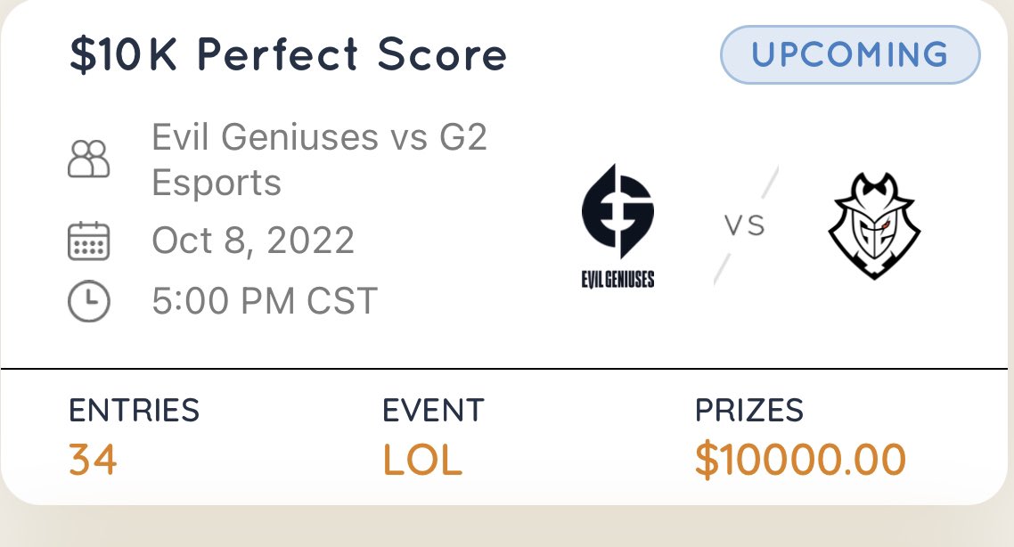 million_miles77's tweet photo. Todays game is EG v G2 at a shot for 10k!!! Sign up using ATMCF https://t.co/hyF6Bb1XlY