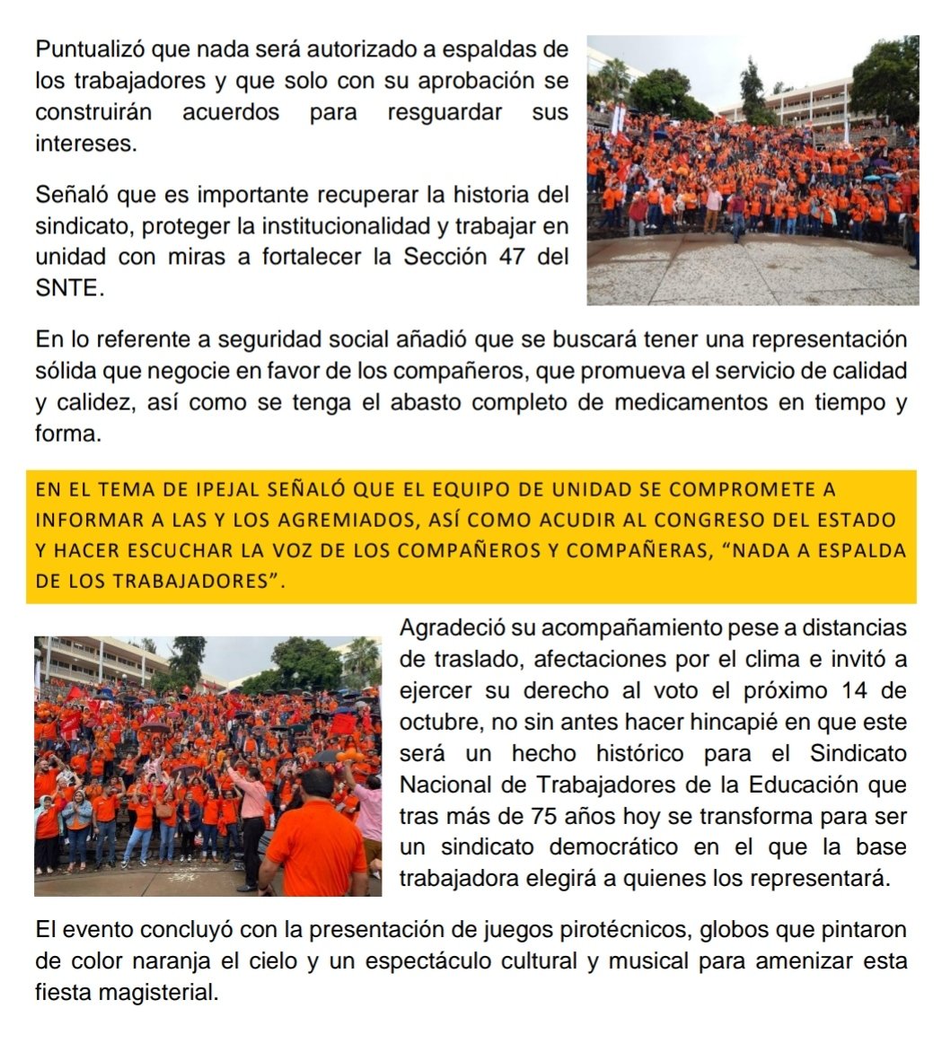UnidadSNTE47's tweet photo. Ésto es #Unidad, más de 2500 agremiados a la #Seccion47 del #SNTE, reunidos para vestir de Naranja la #ByCNJ, en la presentación de la #PlanillaUnidad.

Ni la lluvia pudo detener el gran evento de la #FiestaNaranja.

#JaliscoEsUnidad
#SoyUnidadSNTE47 https://t.co/i7mUq9AXtF
