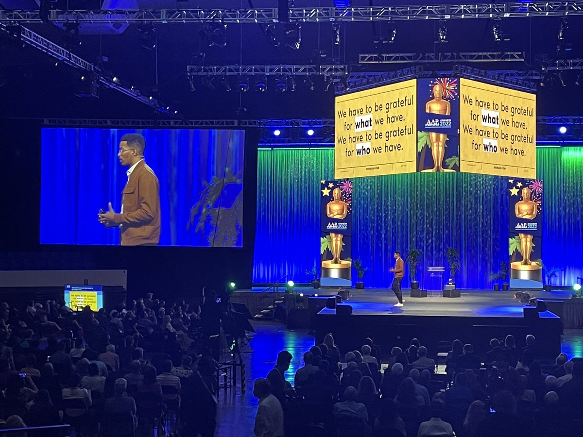 Attitude of gratitude at #AAP2022. Thanks for helping us reclaim our joy, <a href="/ryanleak/">Ryan Leak</a>.