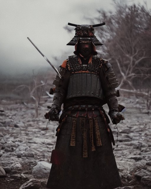 An ancient samurai standing on a post apocalyptic battlefield
Made with <a href="/get_starryai/">starryai</a>