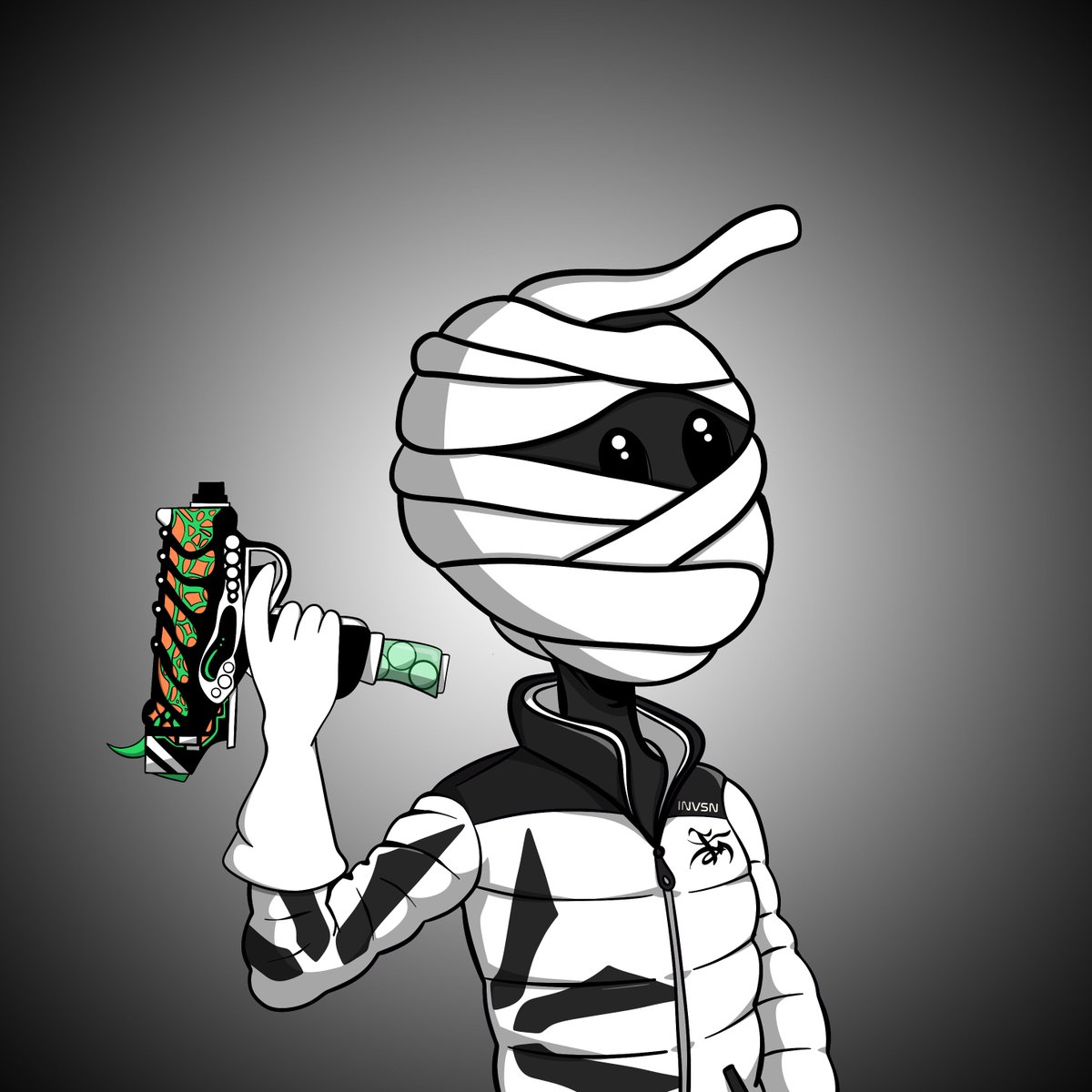 Shoutout to the <a href="/RTFKT/">RTFKT</a> community for bringing artists together 🎨🥚

@SssuttonssS  and <a href="/Nirchul/">Nirchul</a> made this amazing mummy Wunnie.

#Oct17 #Itsgum