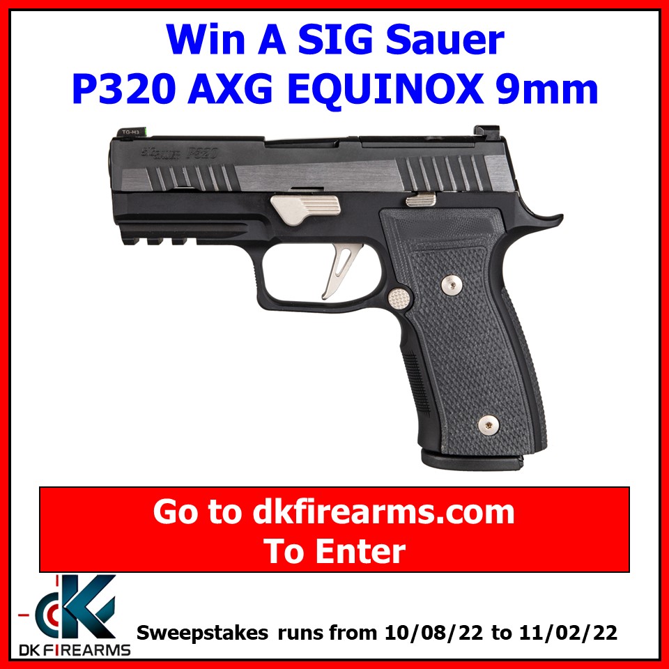 DkFirearms's tweet image. New Gun Giveaway! Win A SIG Sauer P320 AXG EQUINOX 9mm

dkfirearms.com/bonus-gun-give…

#gungiveaway