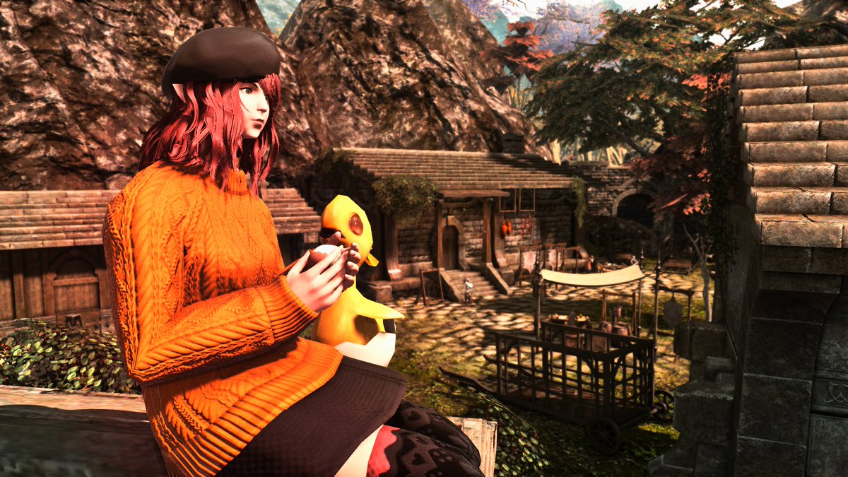 LorefiendEli's tweet photo. #Elftober2022 Day 8; Fall Colors                              
Getting eggs close from the source makes them taste better, but... Does anyone know how long chocobo chicks stay in the shells?
#ElezenHours #Elezen #GPOSERS #FFXIVScreenshots https://t.co/PPmA55Mi1P