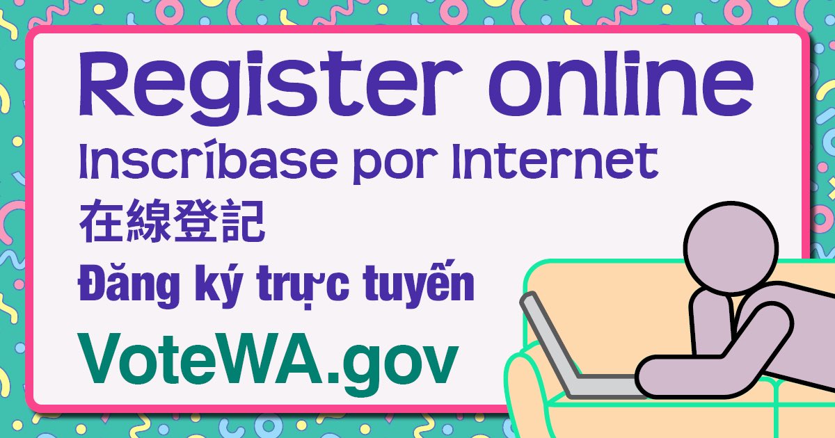 secstatewa's tweet image. The General Election is one month away!
 
Go to VoteWA.gov to register or update your information.
 
1/4