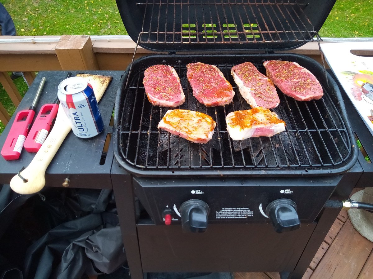 Nothing better than BBQing with a cold beer. #thankful