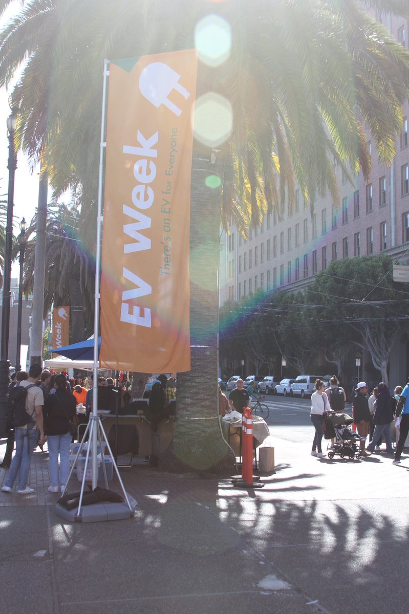 AreYouEVReady's tweet photo. We’re at the Embarcadero Plaza, from 11am-3pm today and tomorrow. Stop by for EV test drives and so much more! ⚡️🚗 https://t.co/Ikoa8qkqhB