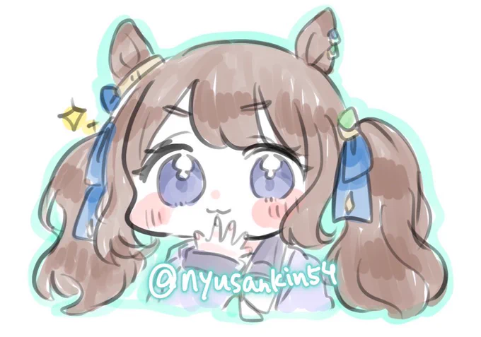 人様からのリクで描かせていただいたけど可愛くて気に入ってる ふわふわ 