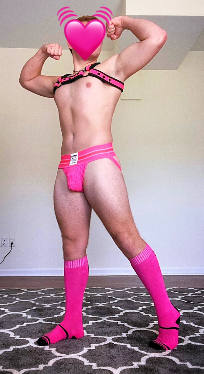 PupHabeas's tweet photo. Day 8 of #locktober ✅
In celebration of reaching over 1,000 followers, I decided it was only right that I throw on some pink gear and shrink my nub to its pink sissy form. Thank you for all the support and encouragement on my caged journey! https://t.co/5F0rCG3Ljq