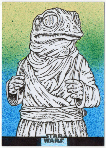 macandtrouble's tweet photo. 2022 Topps Chrome Star Wars Mandalorian FROG LADY sketch card Rusty Gilligan art
Direct from the artist - $60 +$4 shipping
Comes with 5 FREE signed Con promo cards
#starwars #artistreturn #froglady #sketchcards #thehobby #comics @Sports_Sell @SportsSell3 #Mandalorian https://t.co/ApMUQvq3QL