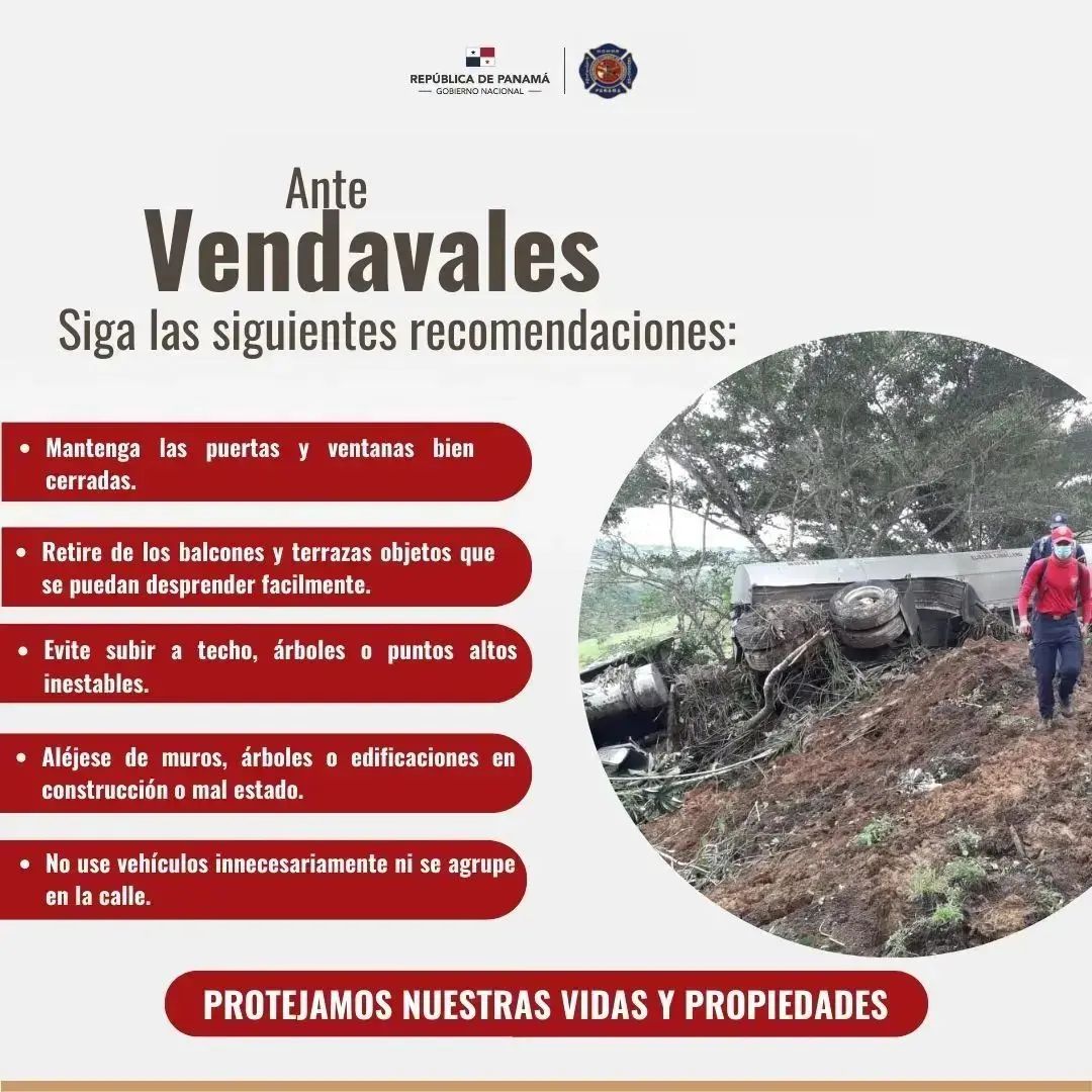 🌬🌬 Cuando existan riesgos de fuertes vientos, extreme sus medidas de protección con el objetivo de prevenir o mitigar las consecuencias negativas. #SalvaguardandoVidas #BCBRP