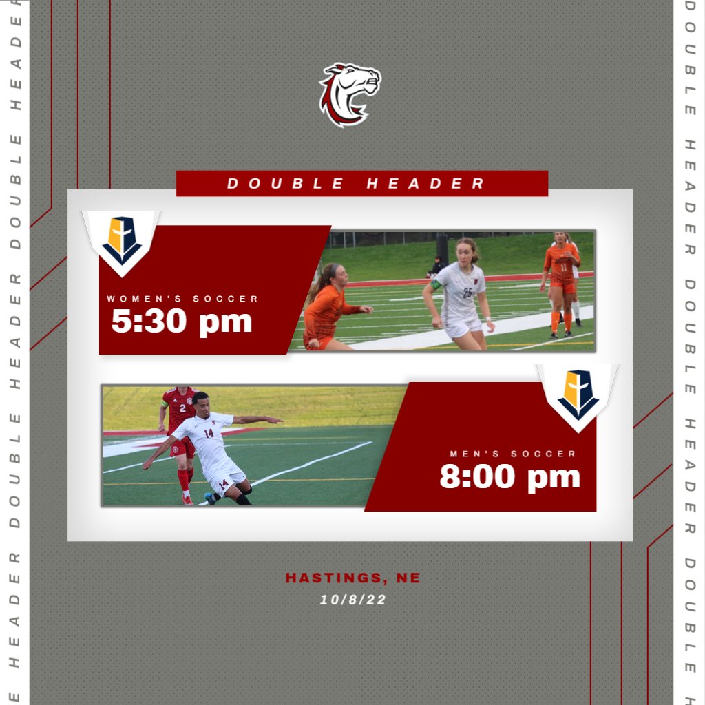 HastingsBroncos's tweet photo. It's Game Day for @HastingsWSoc and @HastingsMSoccer as Mount Marty comes to town. If you can't make it out to Lloyd Wilson Field, you can catch all the action here - https://t.co/c7z1YJs6gz https://t.co/vMGpcvXhWF