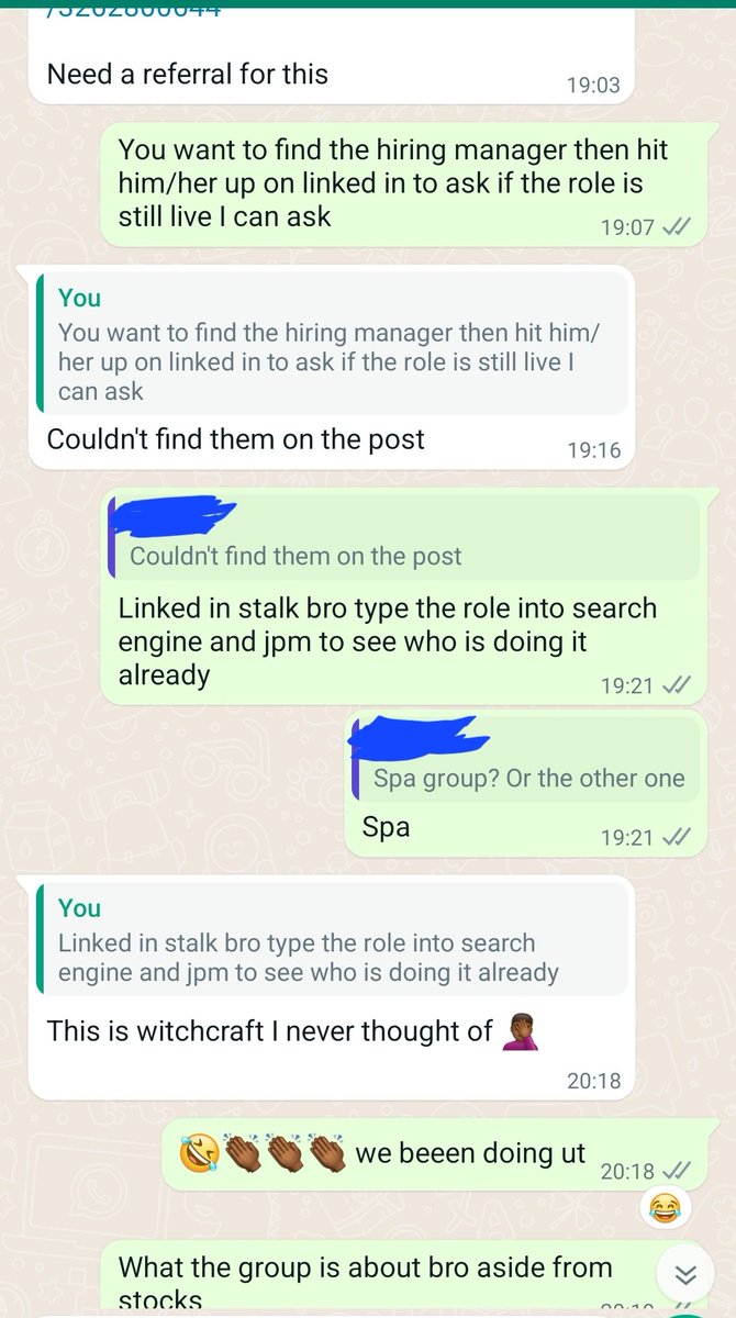 CoachDebs_spa's tweet photo. #JobHack How to find and connect with a hiring manager/existing team mber for a job you want? ... Linked in stalk the role and firm, then "Check" if they are still hiring ... you might even get an informal chat/coffee/zoom and a referral or invitation to interview https://t.co/UPL7DYG9Zu