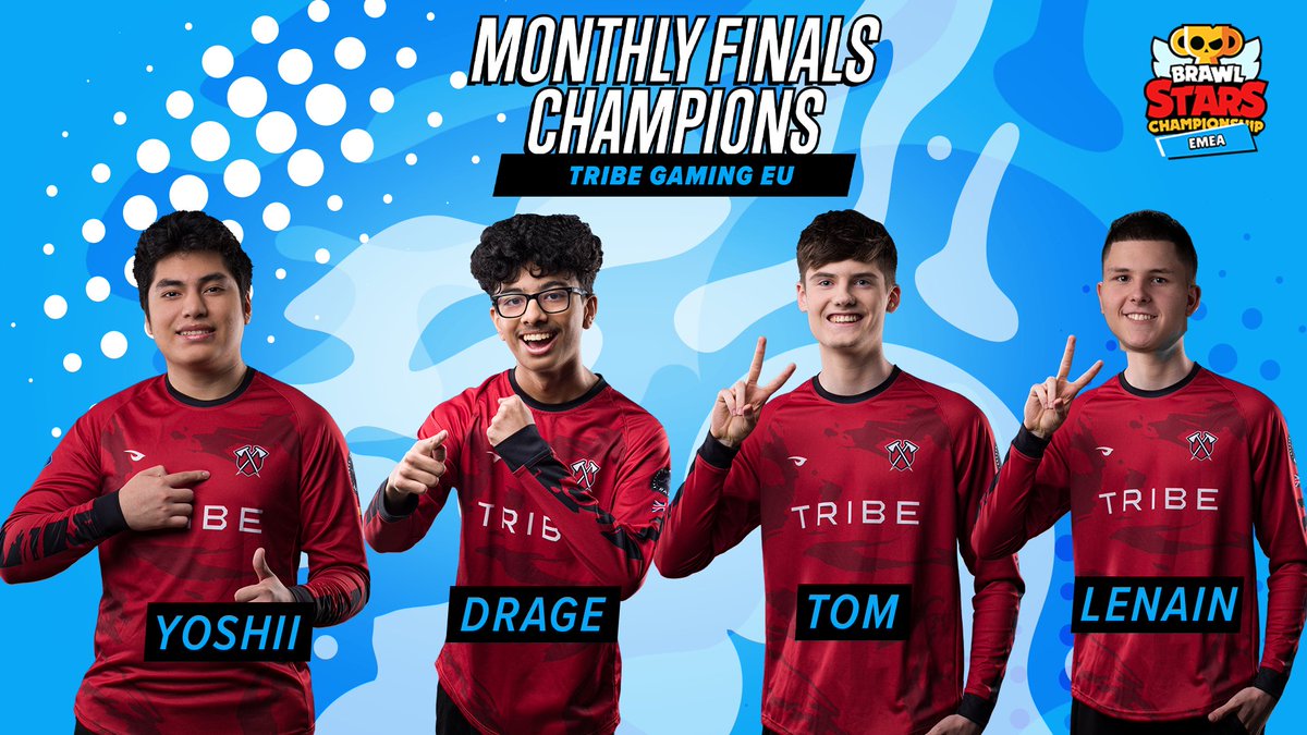 Congratulations to your EMEA October Monthly Finals Champions, <a href="/TribeGaming/">Tribe Gaming</a> EU!! 🪓

Take some time to celebrate, and we'll see you in Paris for #BSWF22 🏆🇫🇷