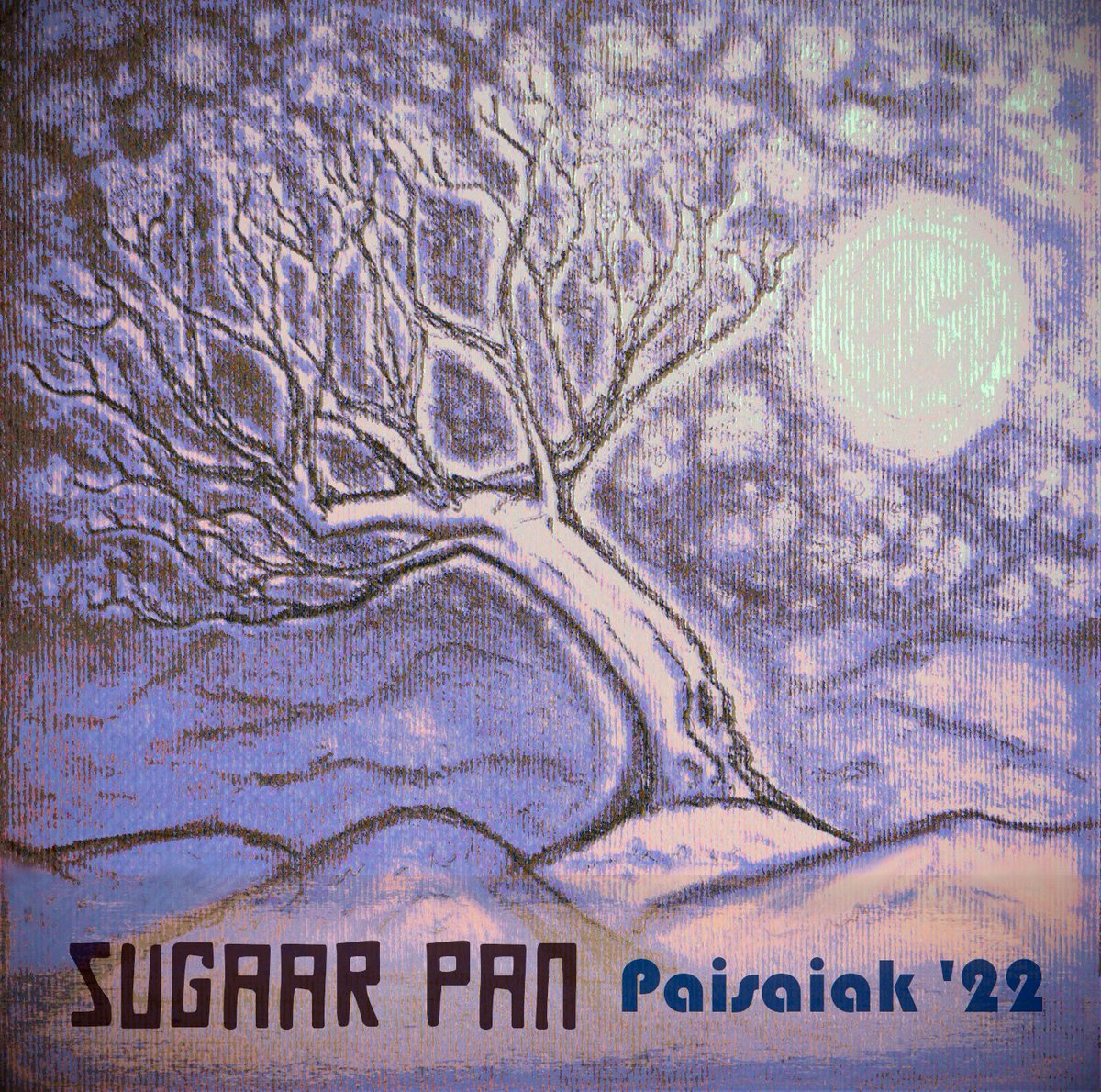 The cover art of 'Paisaiak '22 (Landscapes '22)' (10/28) is as crude as the music, and tries to evoke the same hazy feeling.
Charcoal on paper canvas. Color and layout done with Gimp.
#psychfolk #art #drawing