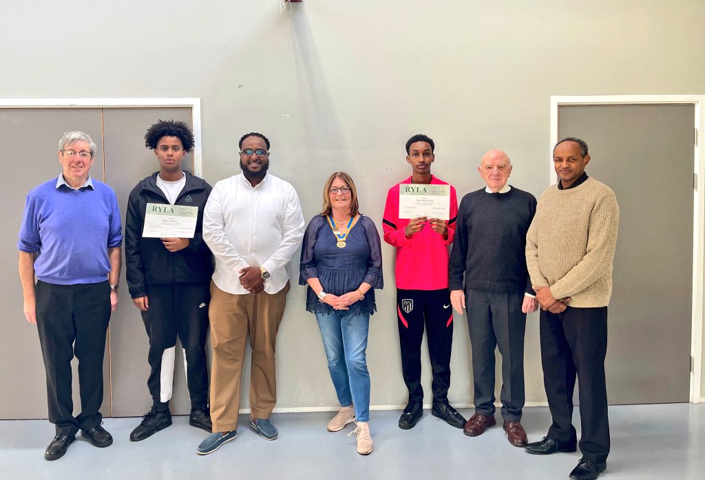 AccCardiff's tweet photo. Thanks for the invitation to join your celebration and certificate presentation @Grange_Pavilion - hearing the impact the Rotary Youth Leadership Award had on these two young men from @GPYouthForum was phenomenal. Long may it continue 👍🏾 https://t.co/4URSsMUsNR