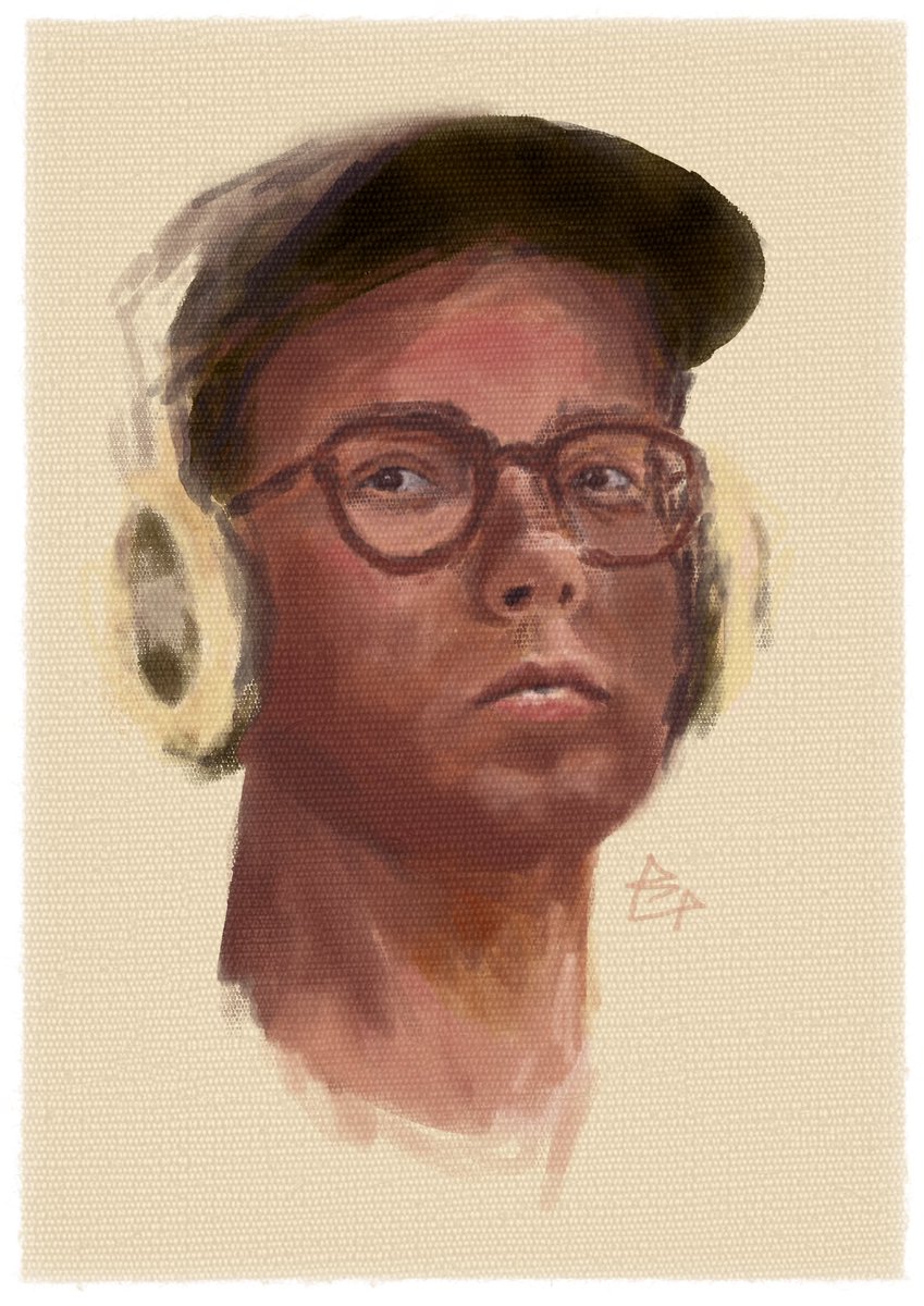aslasirius's tweet photo. this is what i ended up painting! left one is with oil brushes, right one is a quicker self portrait study with gouache brushes. this program is insane, the texture is so delicious 😩 #rebelle5 https://t.co/Rf3zWhJz3J
