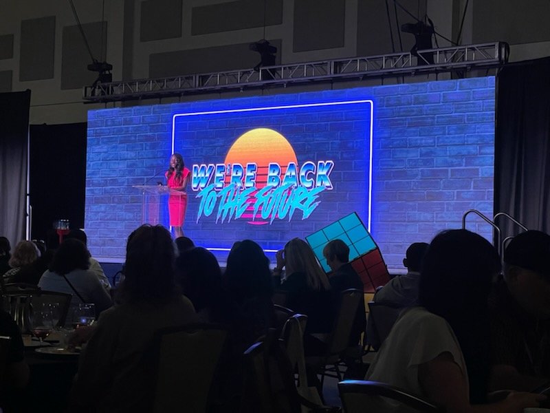 DrRebeccaPianta's tweet photo. Honored to represent @ASCAtweets and @SantaAnaUSD at the @MyCASC Conference. It was extra special introducing the keynote speaker and my sister the amazing @DenaSimmons to California School Counselors and Administrators. Her @LiberatED_SEL work is fire! #CASC2022 https://t.co/9t1kmgvBXu