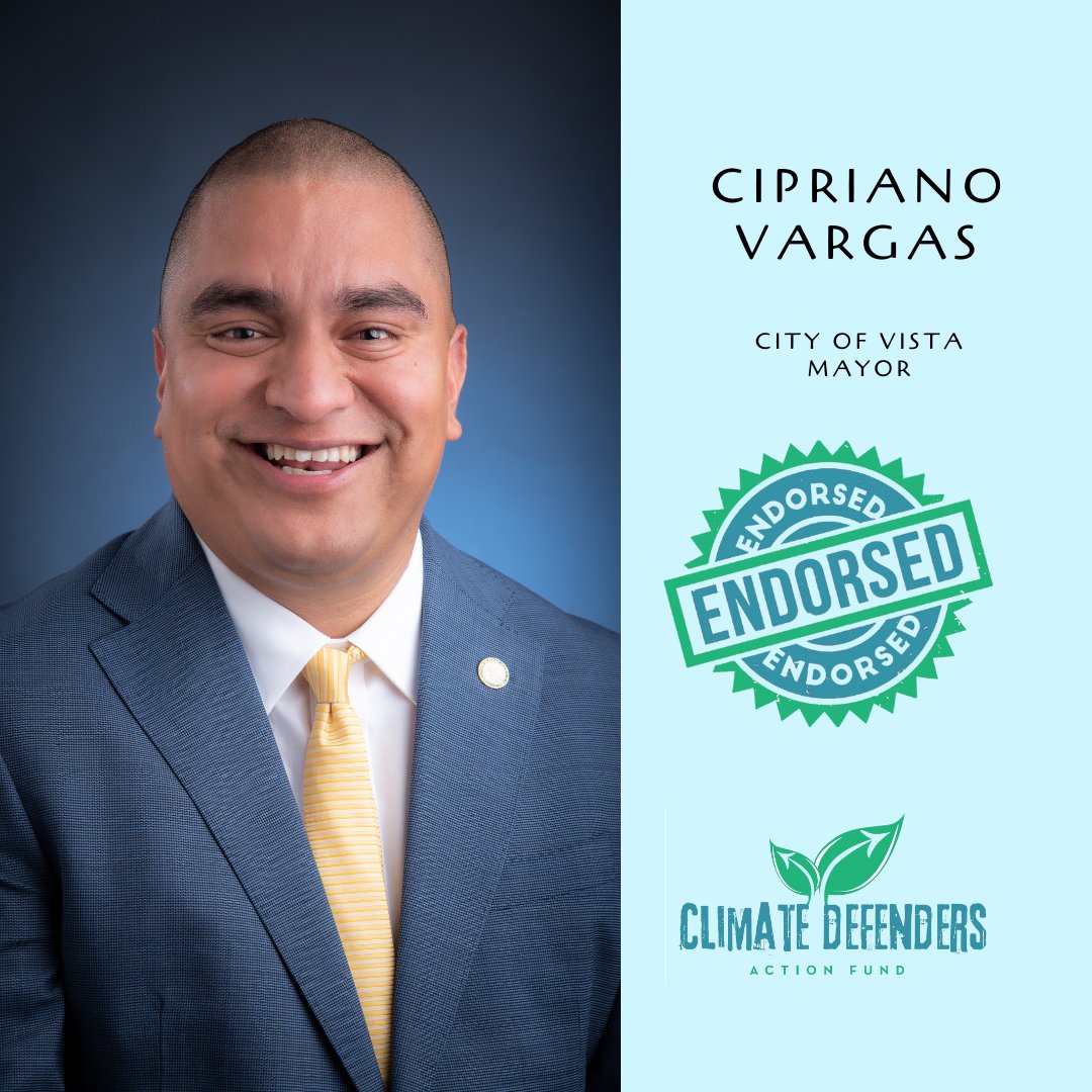 We are pleased to endorse <a href="/Vargas4Vista/">Cipriano Vargas 🍓</a> for Mayor of the City of Vista.