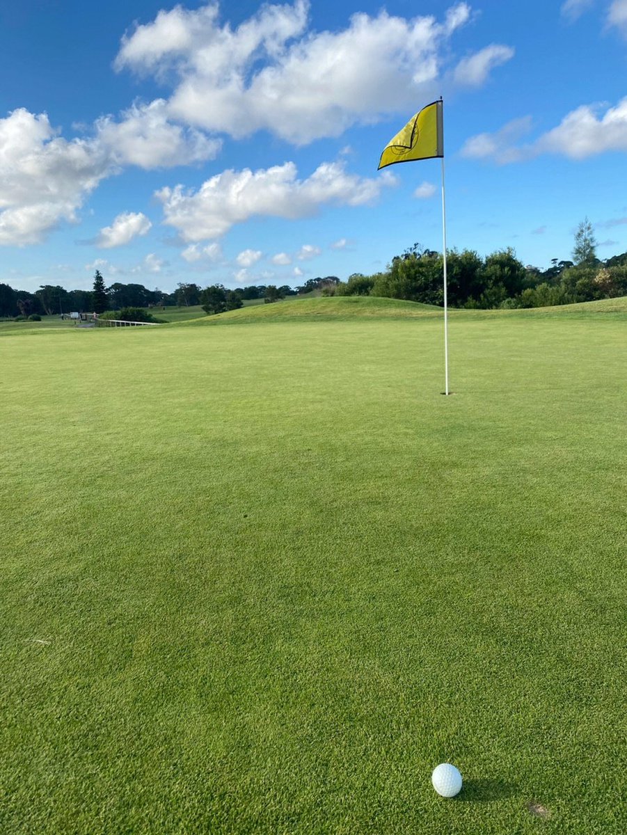 Today's golf looks a little bumpy. Because it cost me two shots on this bunker today! Haha, but in the end, I got into the hole safe and sound, excited for a day!😁