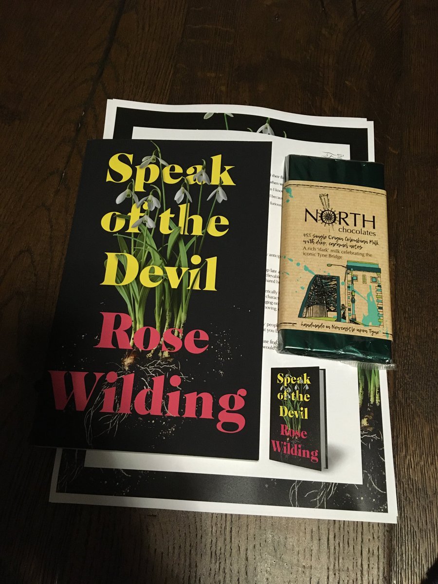 Book post with chocolate! Thank you ⁦@BaskervilleJMP⁩ #RoseWilding #SpeakOfTheDevil