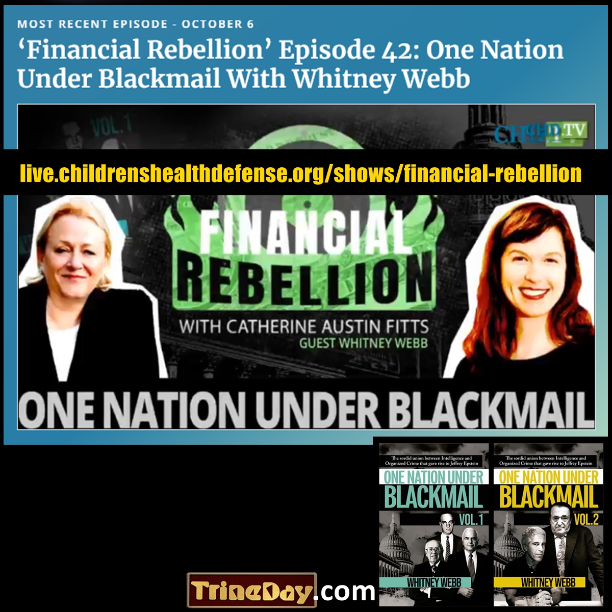 ‘Financial Rebellion’ Episode 42: One Nation Under Blackmail With Whitney Webb [ONE NATION UNDER BLACKMAIL] - ‘Financial Rebellion’ With Catherine Austin Fitts - CHD(dot)TV - bit.ly/3fW7x3L