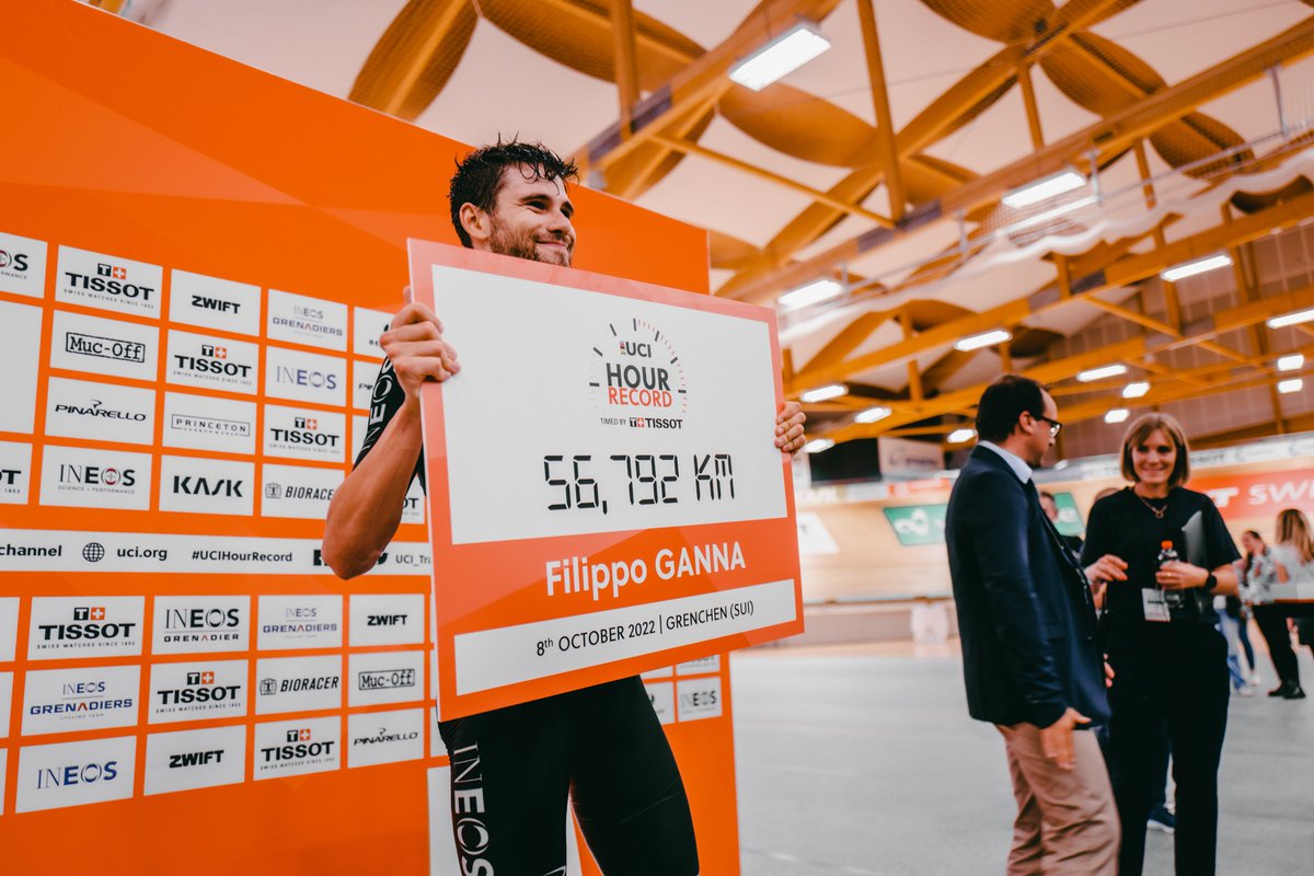 ⏱ 56.792km 🤝 <a href="/GannaFilippo/">Filippo Ganna</a> 🇮🇹

#UCIHourRecord