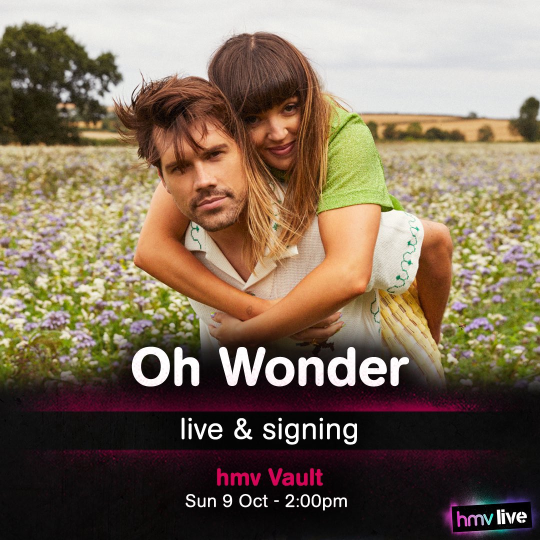 hmvVault's tweet photo. ❗️EVENT REMINDER❗️what are you up to this Sunday? Come and check out the brilliant @OhWonderMusic as they perform tracks from their latest album  #22Make @hmvVault at 2pm 
You can meet @OhWonderMusic and get your CD / LP signed 😃 https://t.co/c6DzsD4HTp