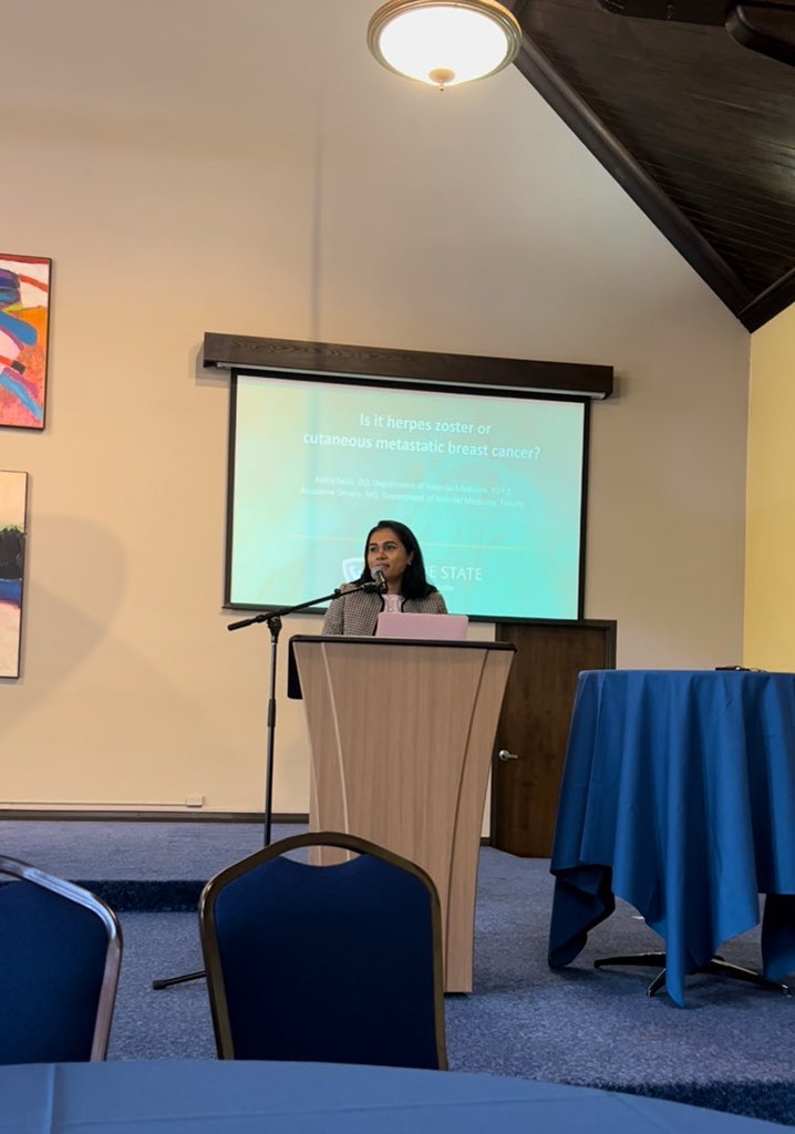 Had a great time sharing an oral presentation on a rare presentation of cutaneous metastatic #breastcancer in St. Louis this weekend! Thank you to #SGIMMidwest for the opportunity ✨Looking forward to seeing everyone soon at the National meeting!