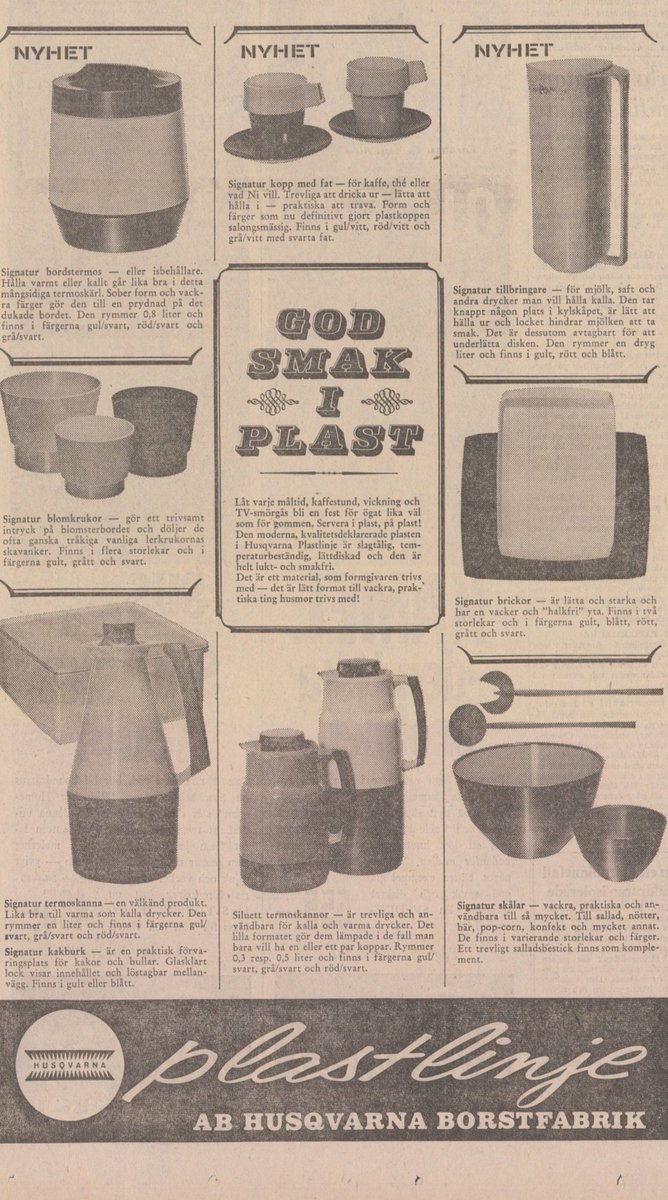 "God smak i plast" #gammalreklam från 1964