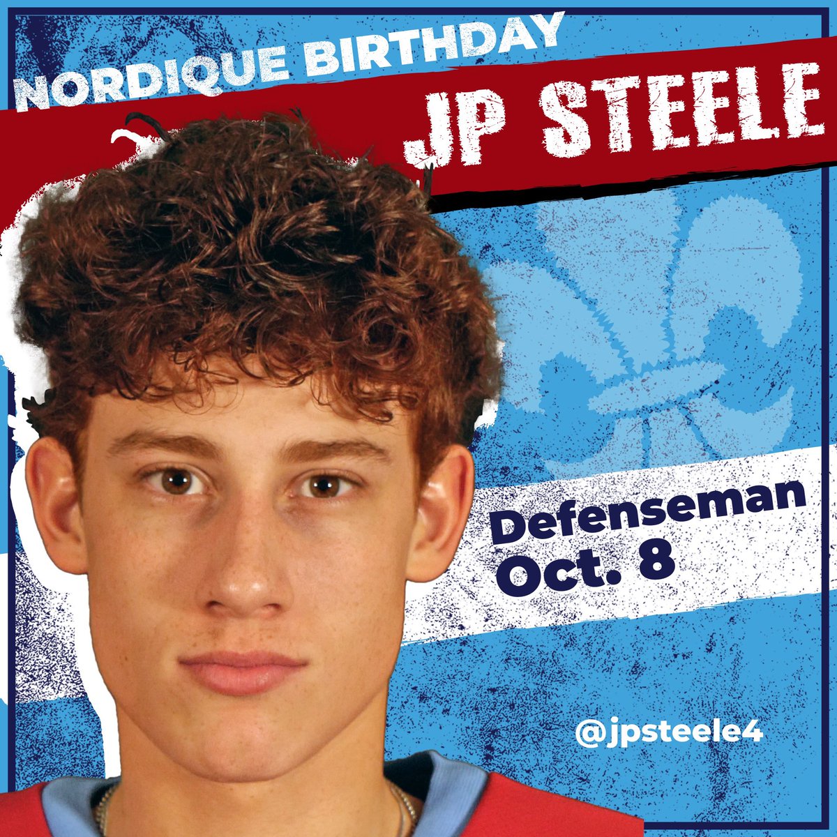 MaineNordiques's tweet photo. Wishing a very happy birthday to Nordiques Defenseman JP Steele! #RollNords #Roll4 https://t.co/kVZL4andLY