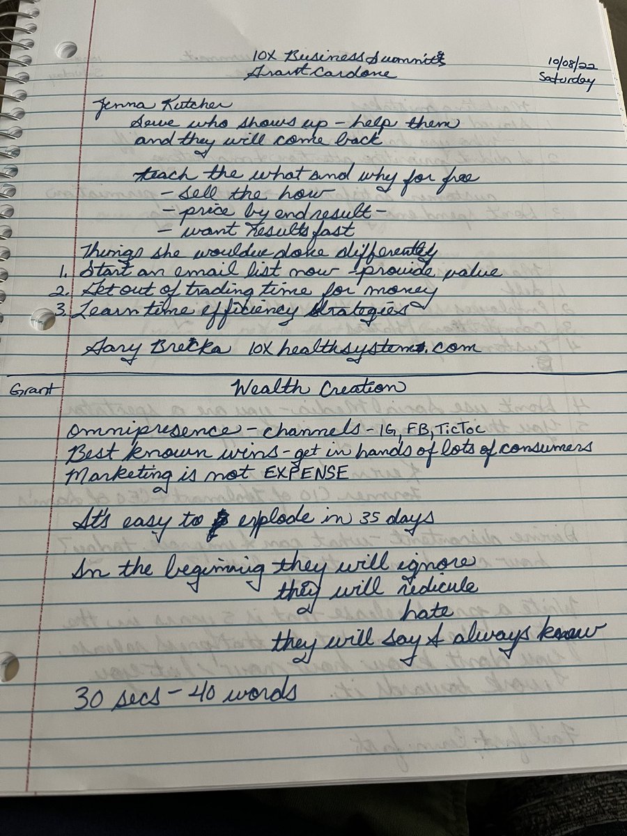 katrinacoaches's tweet photo. 10X Business notes @GrantCardone #10Xnotes https://t.co/cGfP8jSyKy