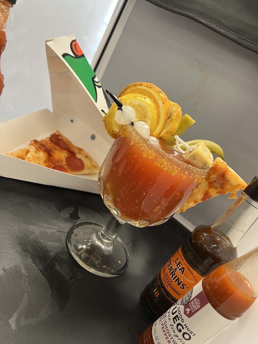 Boozy_Buddies's tweet photo. @ACHospTourism   @bestbarmix #Caesarcocktail #Bloodymary #LCS #Pizza #Pizzalovers #Doritos
It's a Paesar - A lovely extra spicey Ceasar rimmed with crushed cheese Doritos and loads of garnishes, perfect to go with an ooey, gooey, cheesy slice of pizza! https://t.co/6CdbnQUmrN
