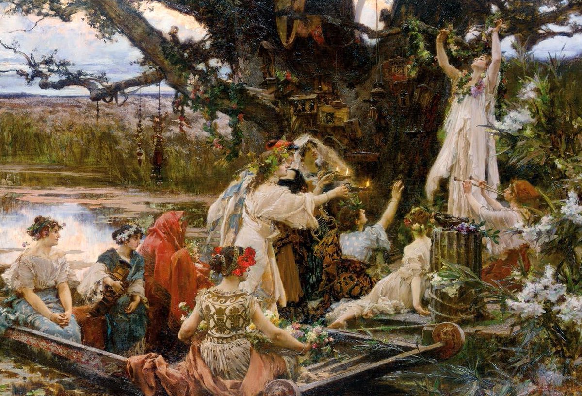 “Bajo el árbol consagrado a Ceres” es una obra del pintor español Francisco Pradilla realizada en 1903. Pradilla fue director del Museo del Prado.