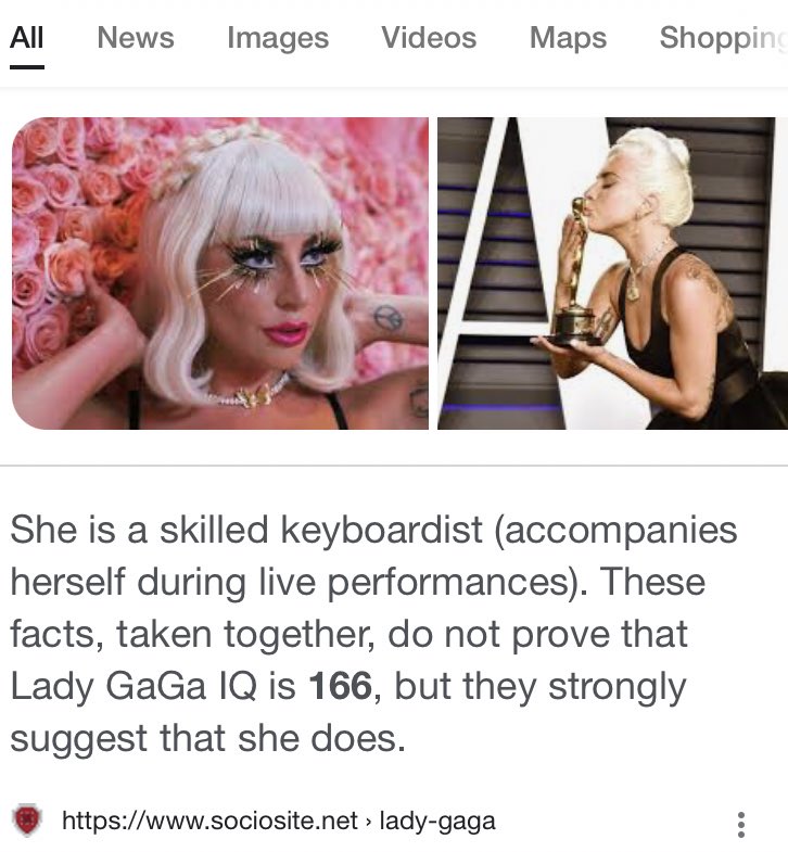 My Name Is James on Twitter: "Fun Fact: Lady Gaga is believed to have