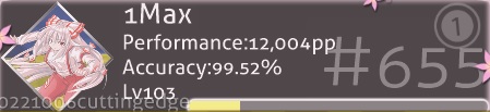 _OneMax's tweet photo. It's been almost two years since I got 11k pp 0_o https://t.co/qmKFblMUAv