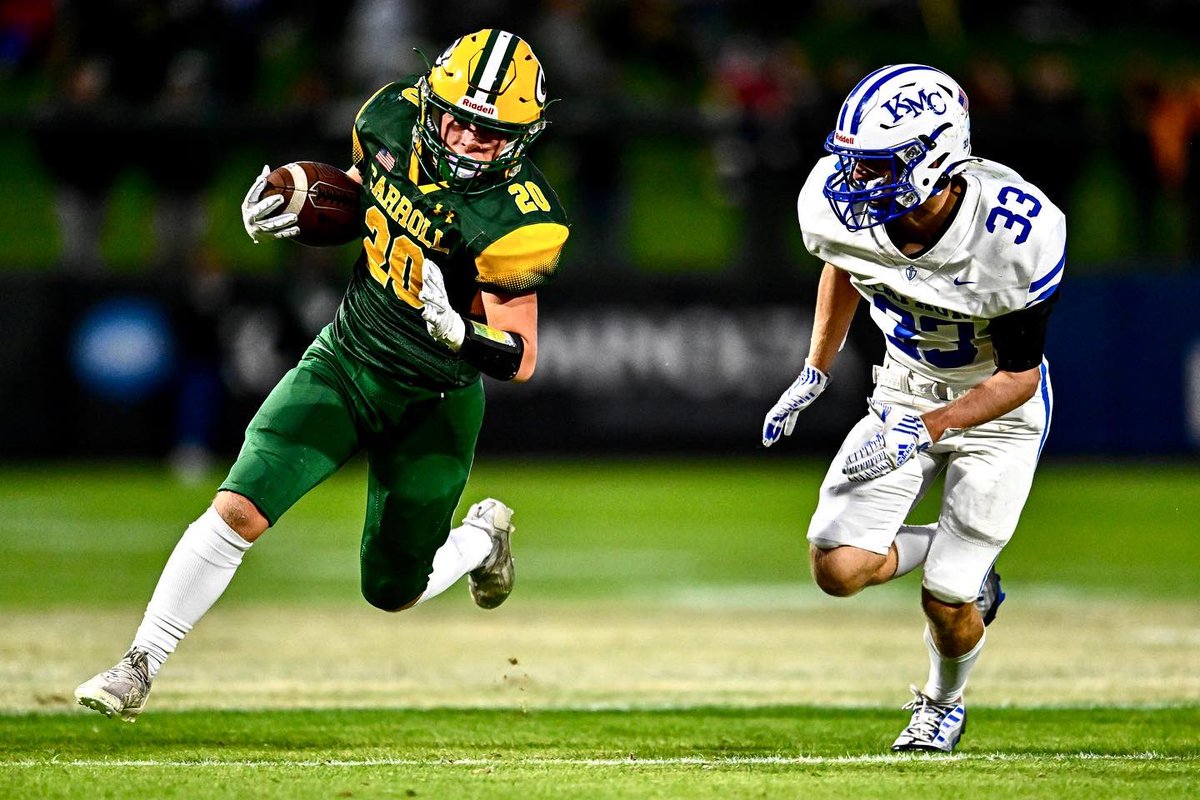 kelly_kross's tweet image. Riverfront Stadium was host to the first ever high school football game in downtown Wichita. The crosstown rivalry drew nearly 8500 fans to watch Bishop Carroll beat Kapaun Mt. Carmel.