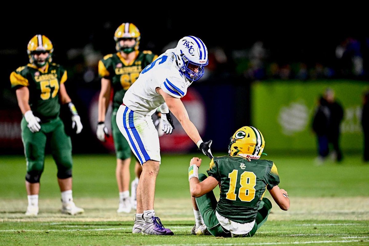 kelly_kross's tweet image. Riverfront Stadium was host to the first ever high school football game in downtown Wichita. The crosstown rivalry drew nearly 8500 fans to watch Bishop Carroll beat Kapaun Mt. Carmel.