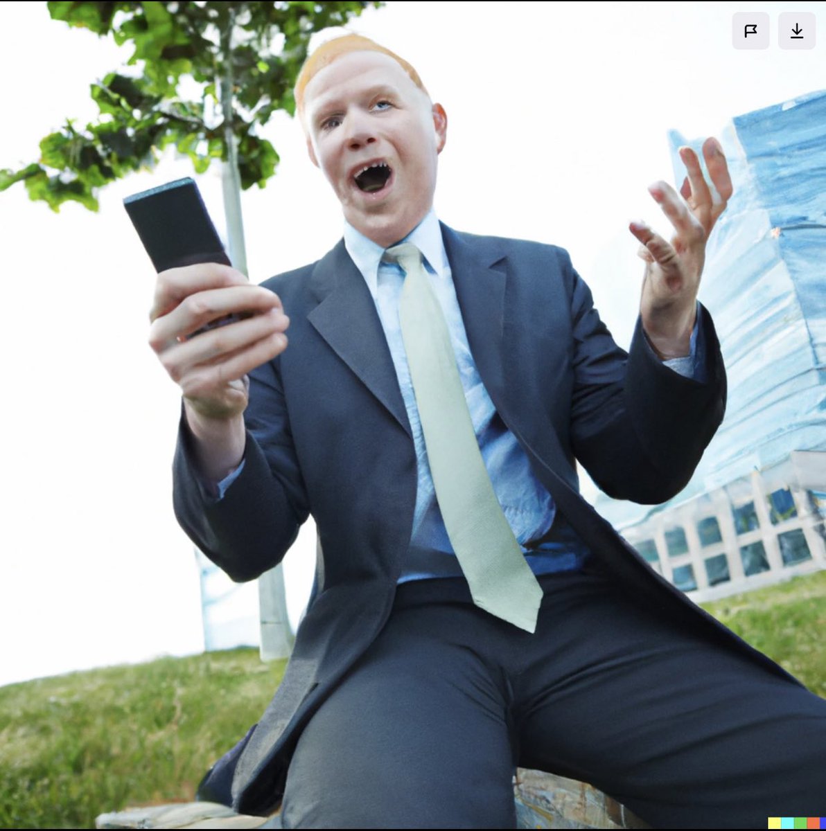 mattturck's tweet photo. Lol this what you get if you type “a venture capitalist” in DALL.E 😂😱 https://t.co/EibtvIRtce