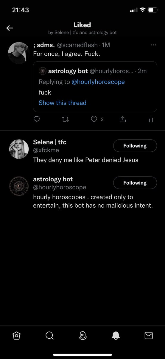 IT LIKED MY TWEET WTF