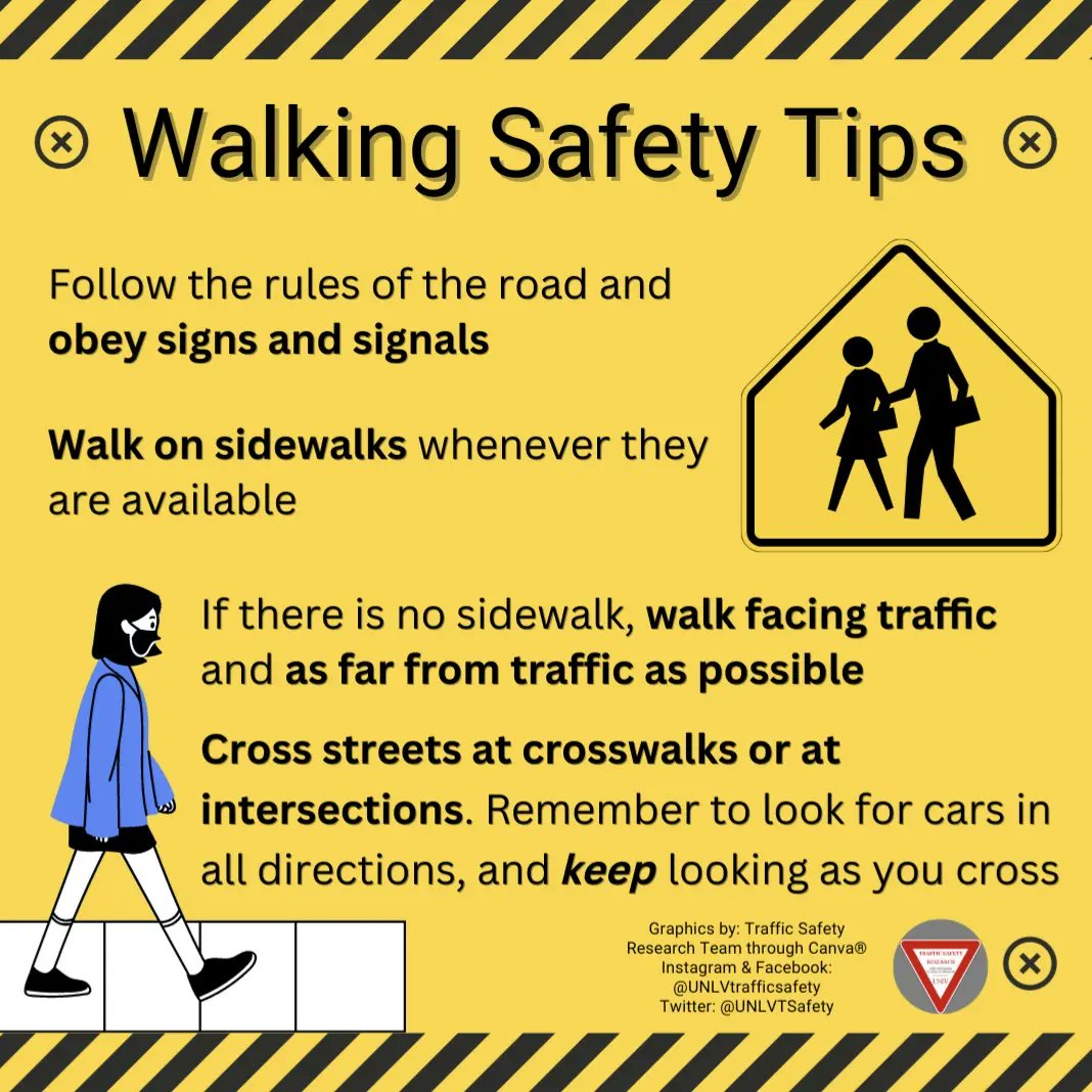 UNLV Traffic Safety Research on Twitter "October is Pedestrian Safety Month! Here are some