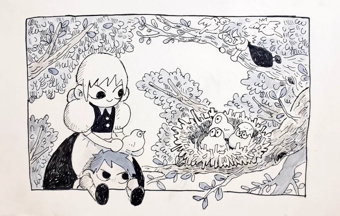 Day9
「もう落ちないようにね」
 #inktober2022 