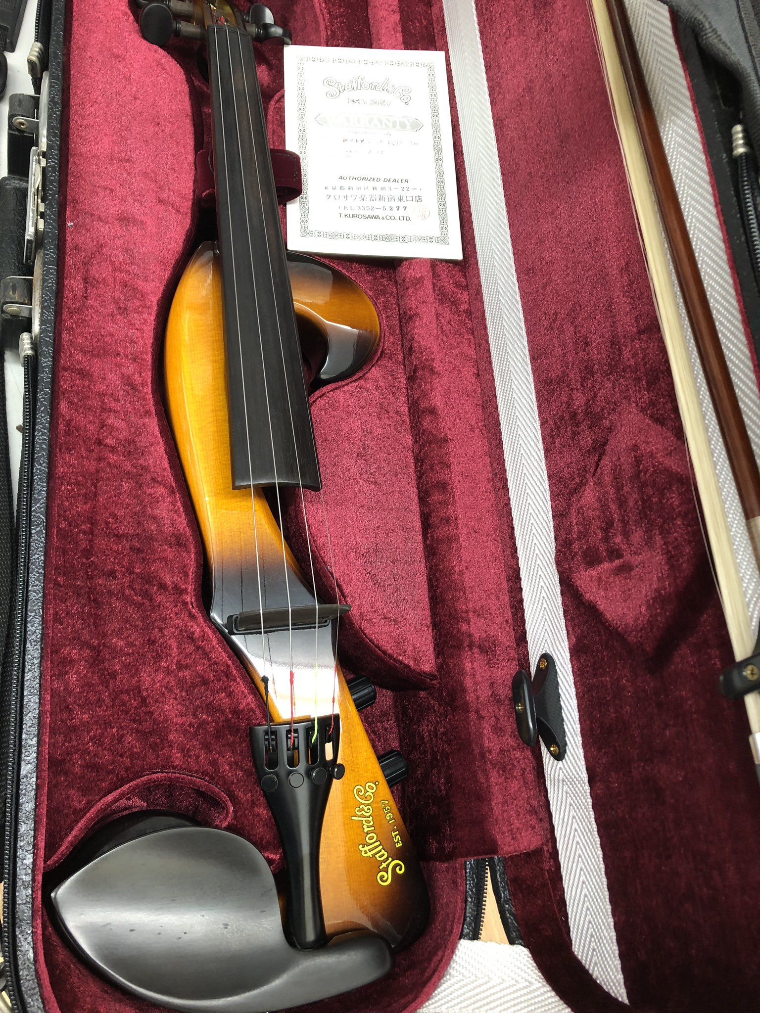 極上品】Stafford 5弦バイオリン エレキバイオリン DVFE-500