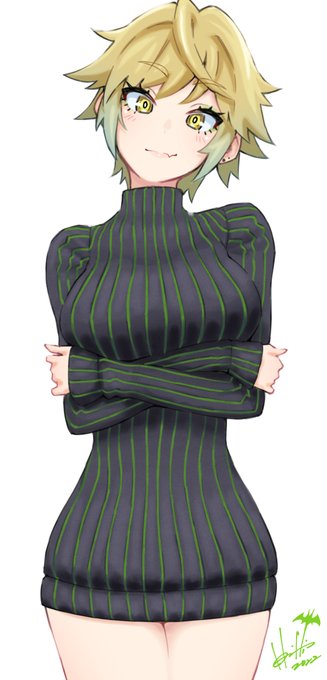 涼しくなると縦セタが描きたくなるマン。
#メンマート
#九条茘枝 