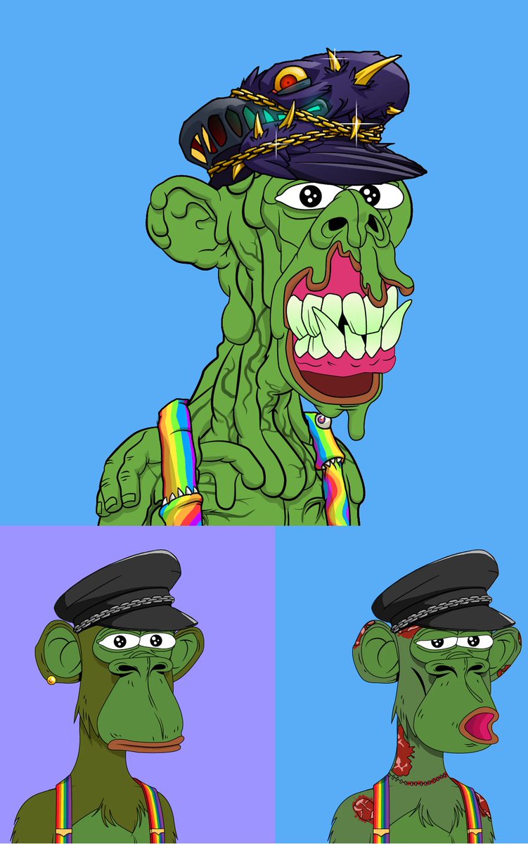 🚨🚨🚨
Giving away a #MPYC #PAYC trio on this post!!
Get qualified for the snapshot through winning this giveaway!!

🐸Follow <a href="/KingPepeETH/">King Pepe</a> <a href="/PepeApeYC/">PAYC</a> 
🐵Like + Retweet + Tag 3

#Pepeway #PepeTakeover #PAYCMutants #PAYCPortal