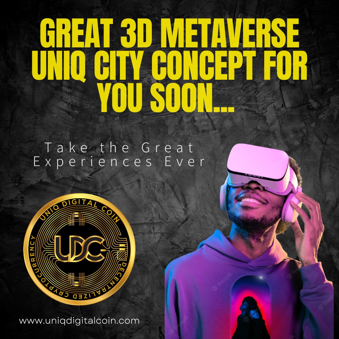 Uniqdigitalcoin's tweet photo. UDC The growing decentralized cryptocurrency
Uniq Digital City Metaverse is coming soon
#uniqdigitalcoin #UDC #Metaverse #NFT #cryptocurrency #crypto #cryptonews #cryptowallet #metaversecomingsoon #cryptoworld #blockchain #finance
for more details visit https://t.co/PbTcXDhOR1 https://t.co/LcZQ2UmzOc